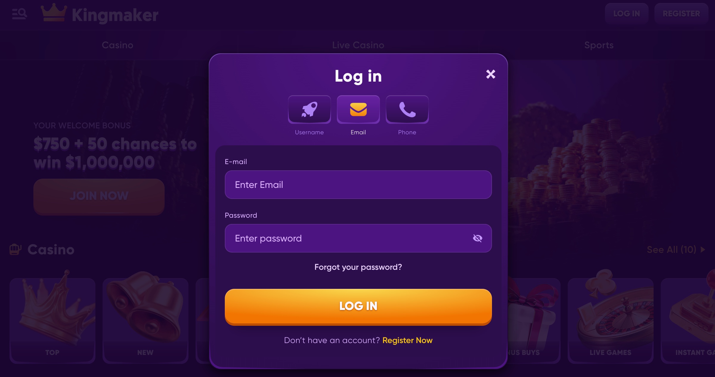 Kingmaker Casino Sign Up & Login Guide for Germany Players